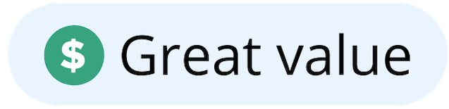 Great value for money!